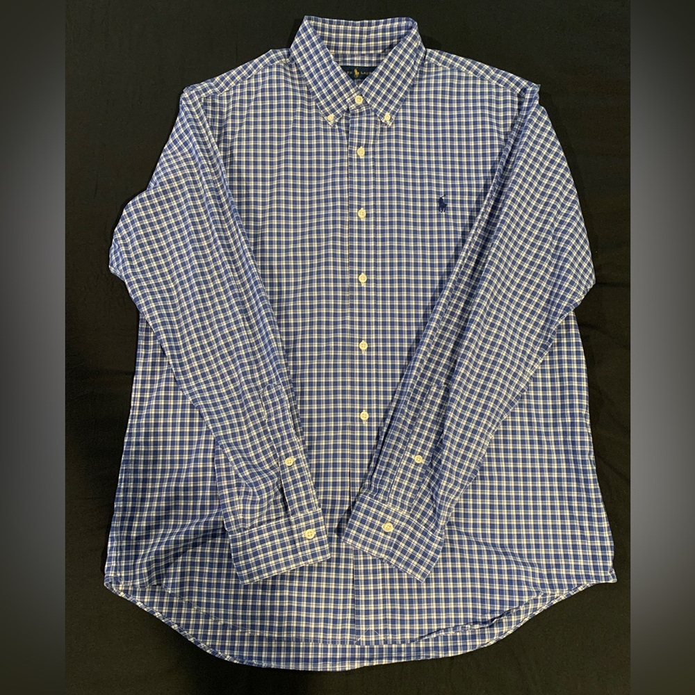 Blue Ralph Lauren long sleeve button down shirt